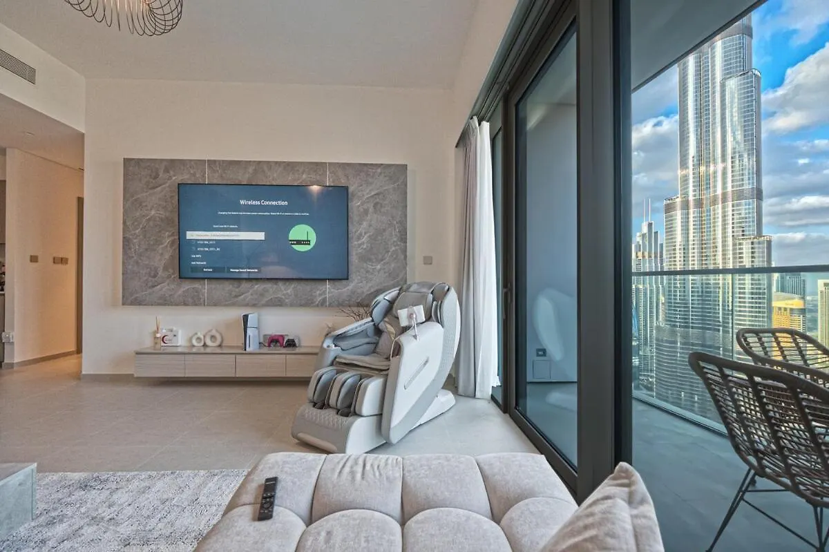 Venetian - Chill In 2Br Insane Burj Views & Luxe Massage Chair Dubai